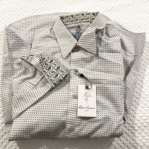 Robert Graham “Captain Toiny 2” pin dot button down shirt